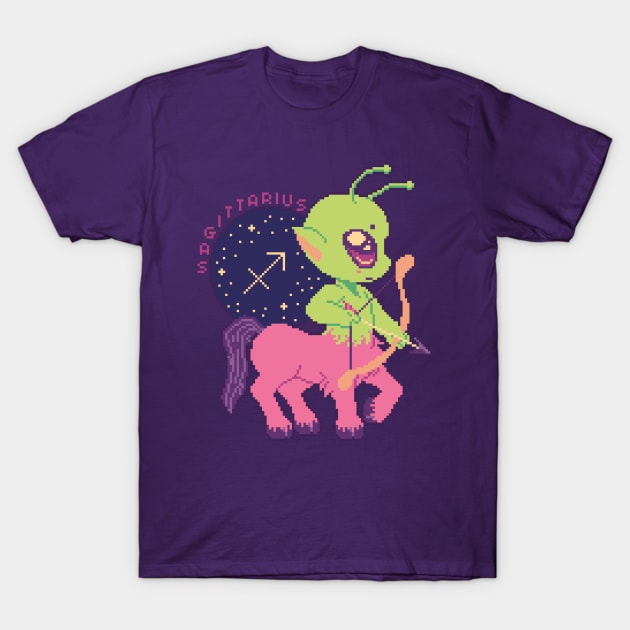 Sagittarius - Zodiac Alien T-Shirt by SaruHime